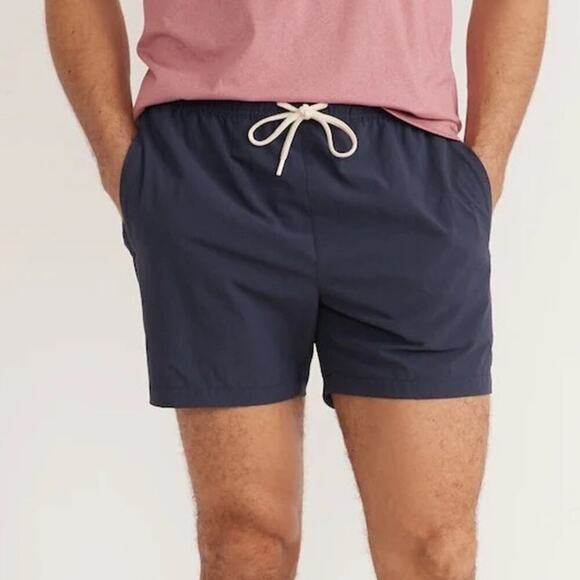 Marine Layer 5" Saturday Sport Shorts Drawstring Waist Asphalt Black NWT 2XL - Picture 2 of 7